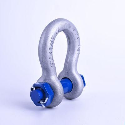 Low Weight High Polished U. S. Bolt Type Anchor Shackle Marine Hardware Small Bow Mini Crane Shackle U-Bolt Shackle Galvanized