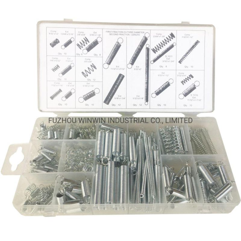 200PCS Zinc Plated Extension and Compression Industry Spring Assortment Kit (WW-200ISA)