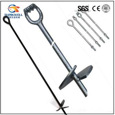 Outdoor Forged Steel Ground Screw Helix Earth Anchor