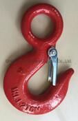 Drop Forged Carbon Steel Painted Eye Hoist Hook with Latch