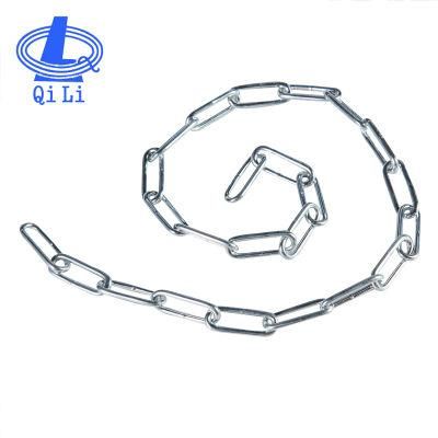 DIN763 Long Link Chain Welded Zinc Plated Chain Size 5mm