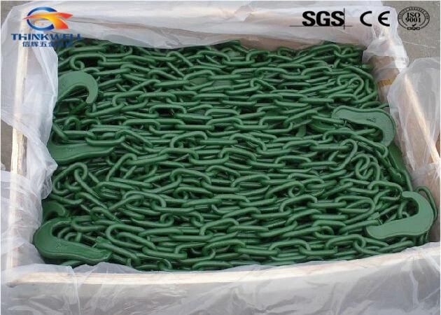 Factory Price High Tensile Hook Painted Lashing Chain