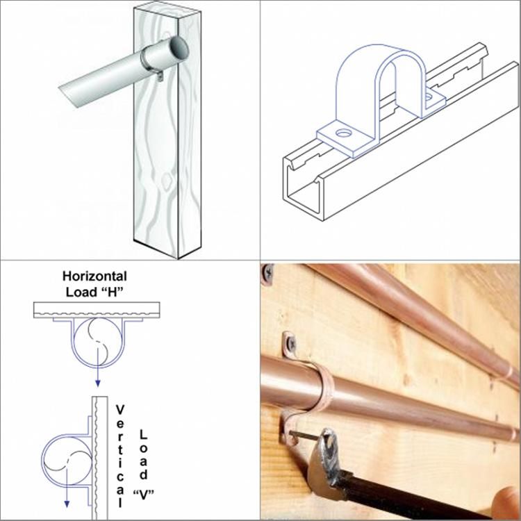 Metal Stainless Steel Half Pipe Saddle Clamp Pipe Clips