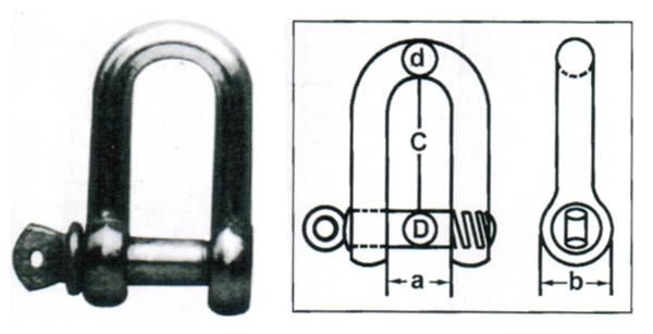 European Type Large Dee Shackle