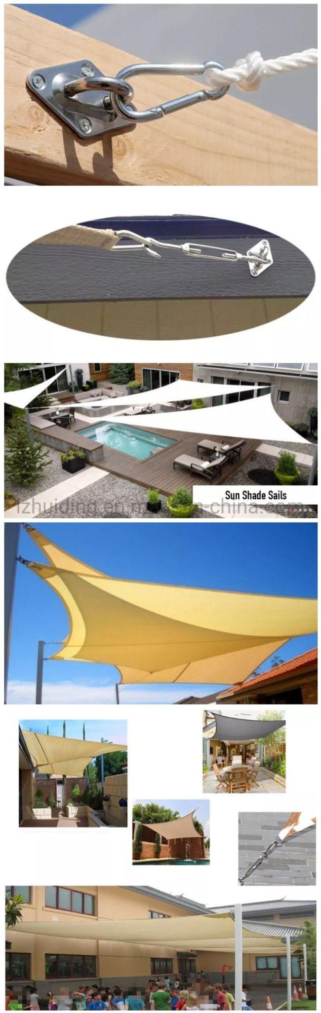 Stainless Steel Garden&Patio Sun Shade Sail Hardware Kit