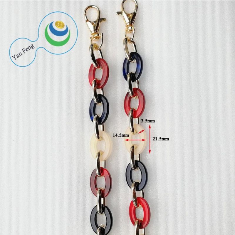 Fancy Women Plastic Decorative Bag Lock Chain for Garment/Bag Accessories