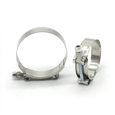 T-Bolt Clamp in Size 31mm-34mm SS304 Clamp Round Band Edge