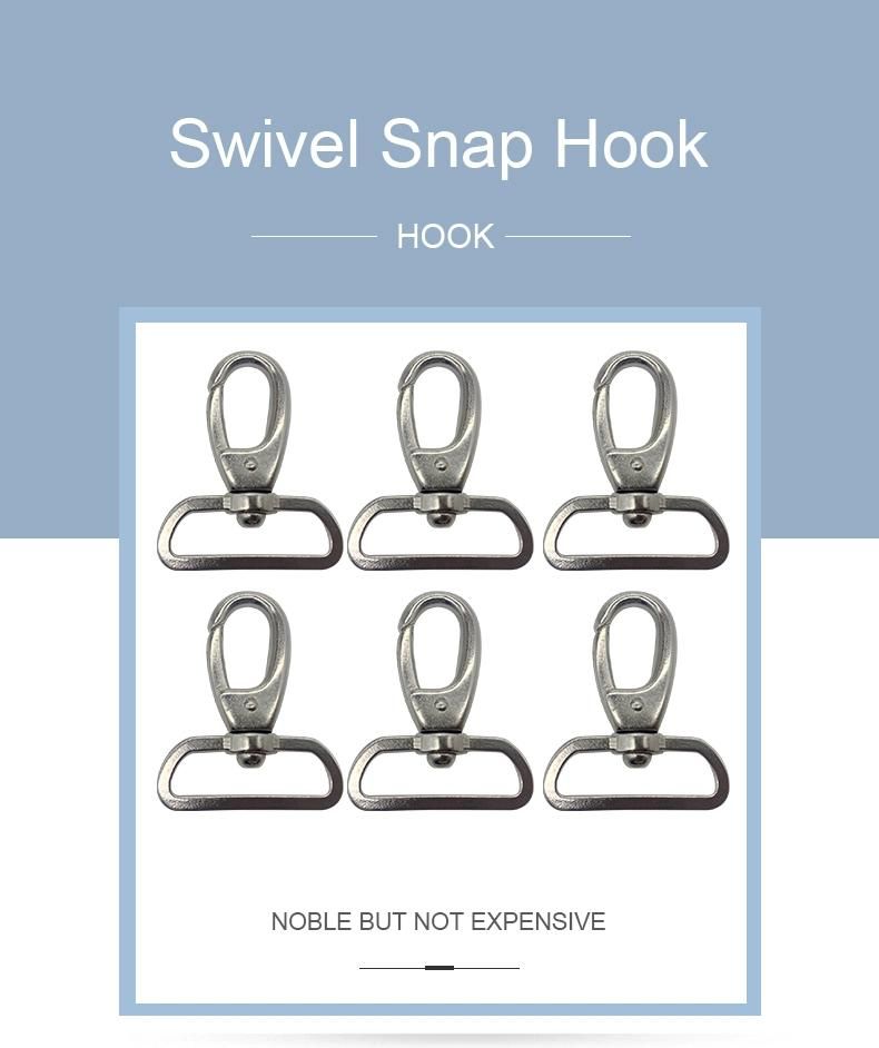 Bag Metal Swivel Eye Silver Color Safety Snap Hook