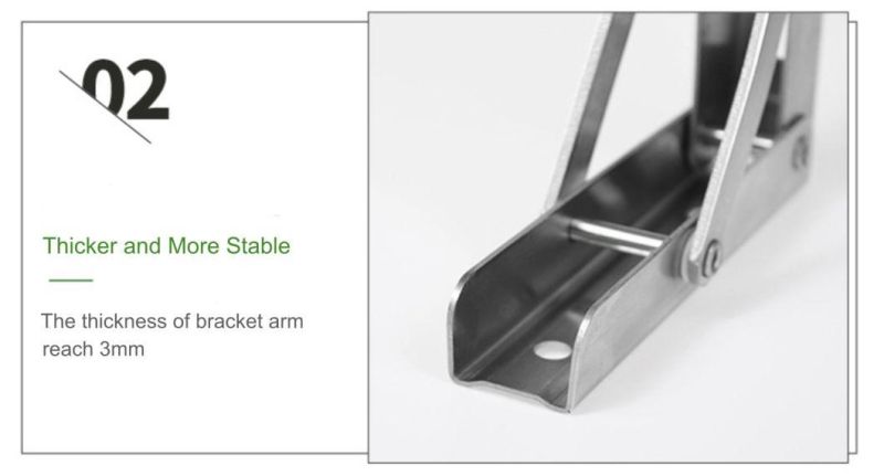 10% off / Stainless Steel Triangle Bracket for Wall Foldable Table
