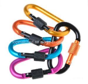 D Shape Locking Carabiner Hook Carabiner Clip with Multiple Colors