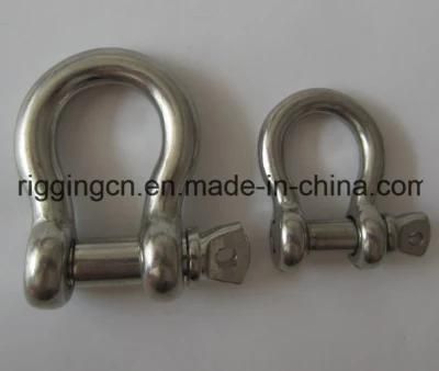 European Type Bow Shackle in Stainless Steel with High Polished Surface