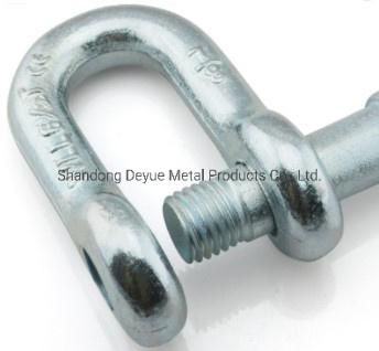 Shackle Supplier Hot DIP Galvanized Drop Forged Steel Screw Pin D Dee Type Chain Lifting G210 Shackle