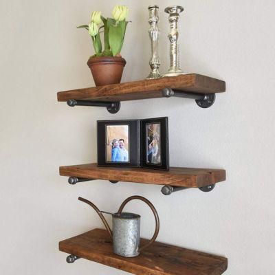 Black Iron Pipe Floating Shelf Bracket 8 Inch