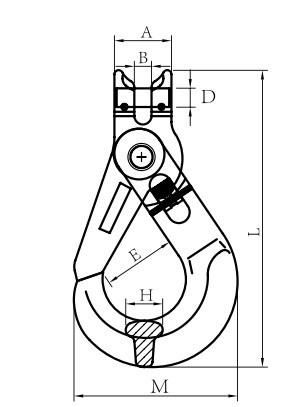 G80 Clevis Selflock Hook with Side Trigger