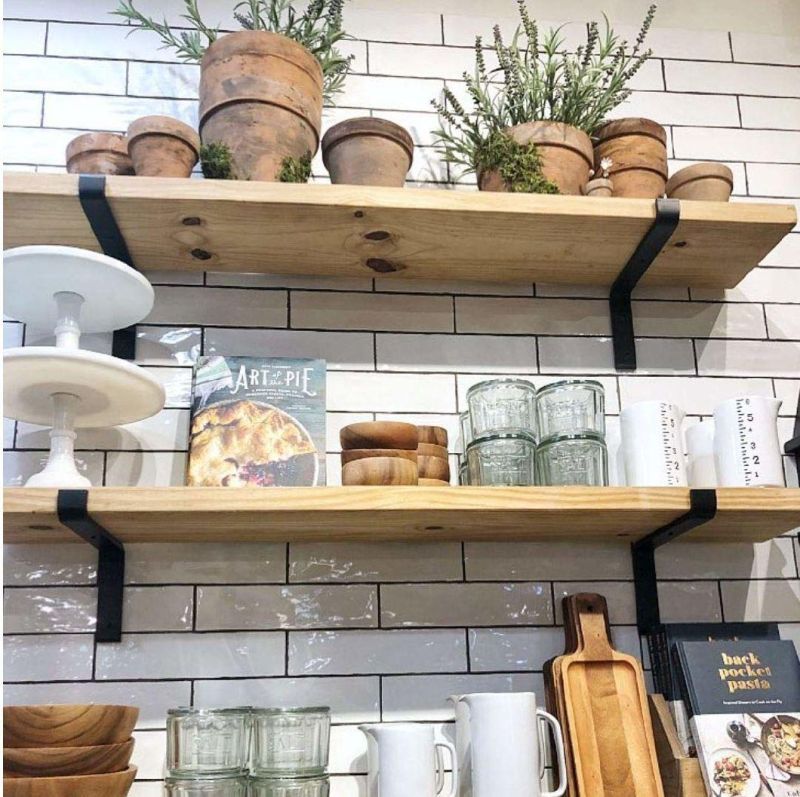 Heavy Duty Industrial Metal Wall Floating Lip Shelf L Bracket