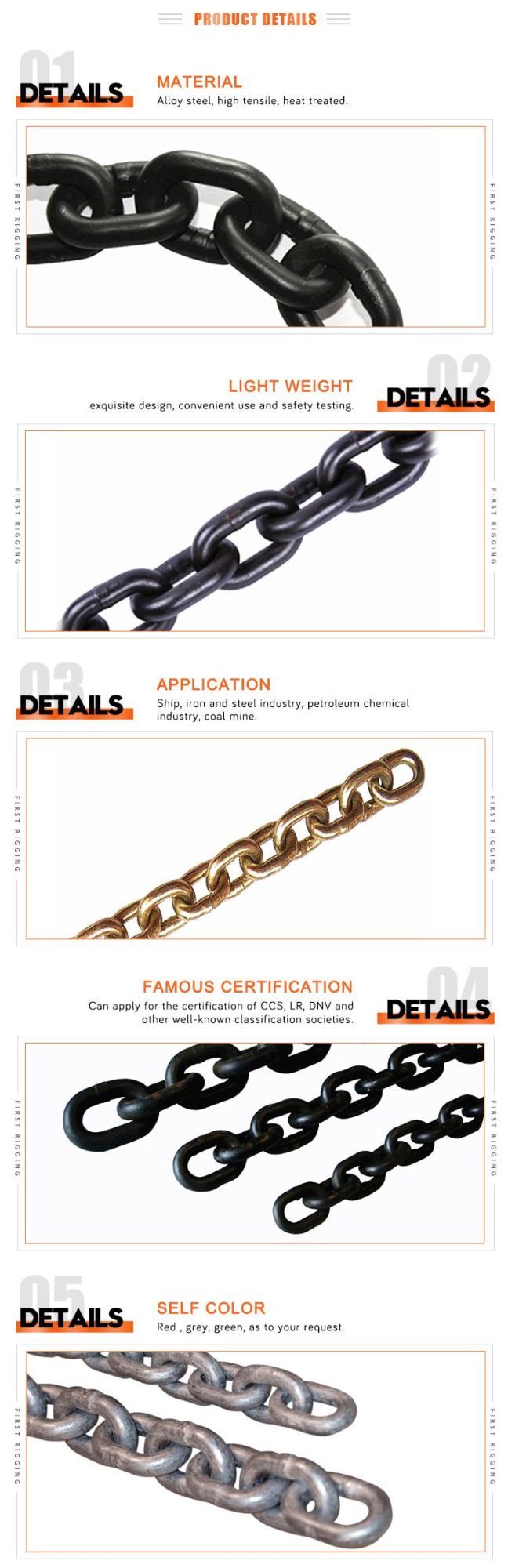 Wholesale Custom High Quality All Type Stainless Steel Link Chain