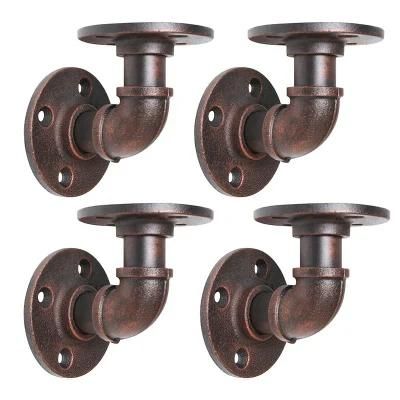 Industrial Style Pipe Shelf 3/4&quot; Brackets Pipe Fittings