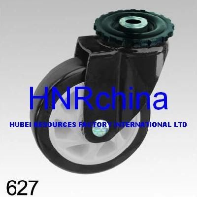 Black PU Tread Swivel Hole Top Black Cage Caster