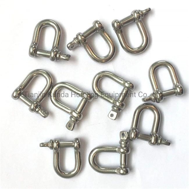 Screw Pin European JIS Type Heavy Duty Bow Shape Anchor Shackle 304 AISI316 Stainless Steel Shackle Rigging Hardware Fittings