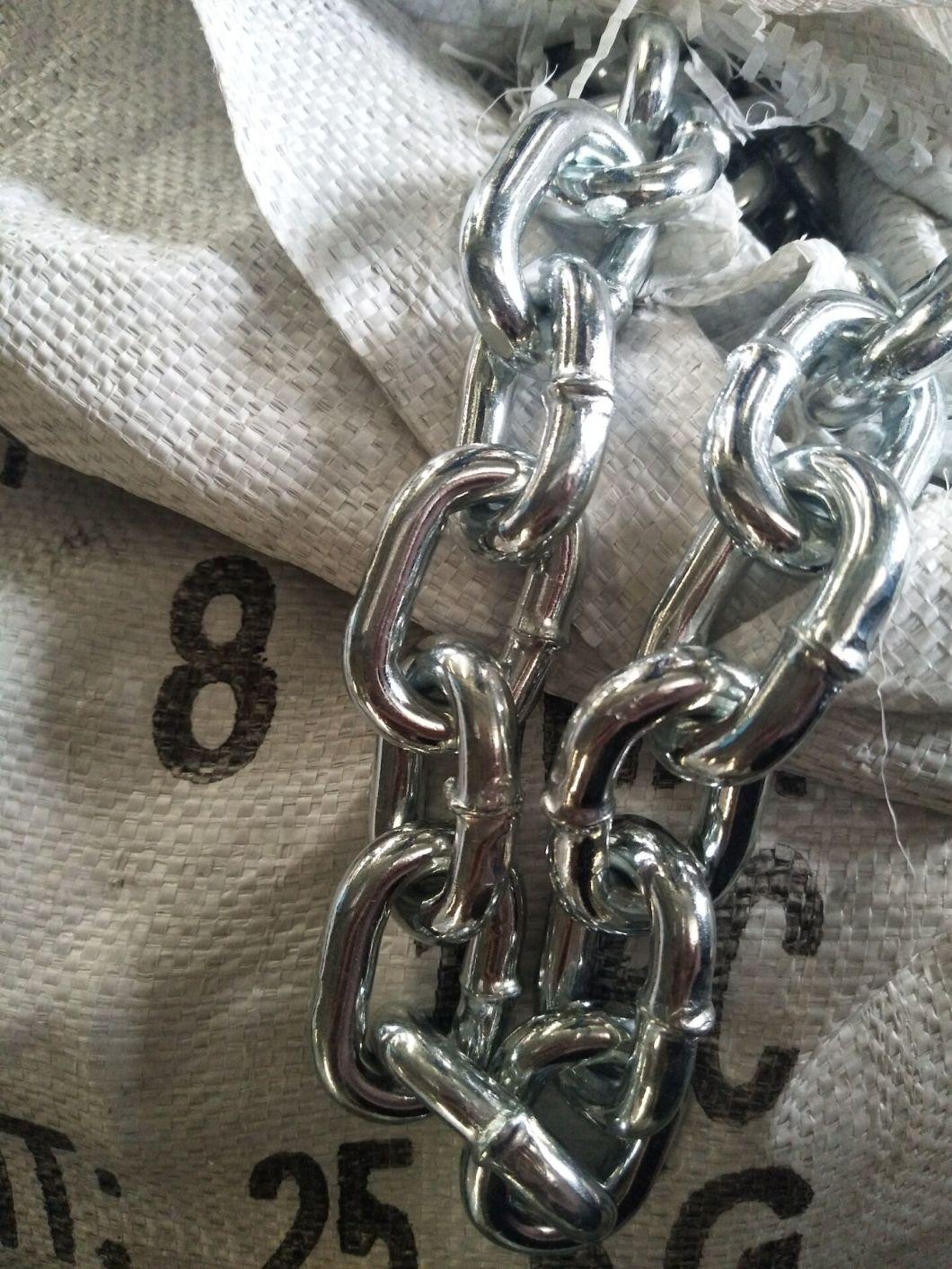 304 306 Electro Galvanised High Tensile Link 8mm Long Short DIN 763 DIN 766 Stainless Steel Chain