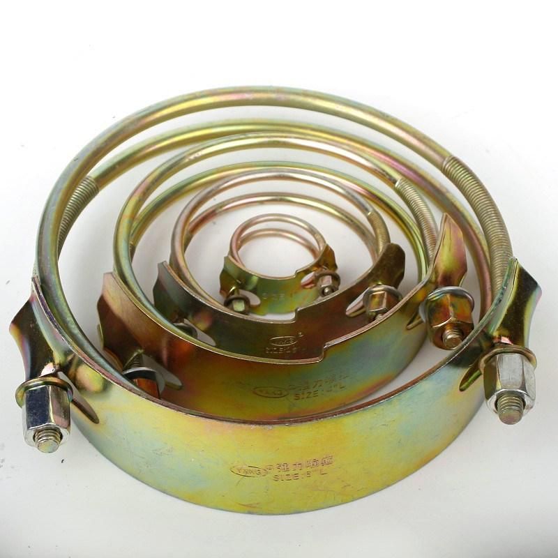 Rubber Tube Thickness Double Steel Wire Strong Band Hose Pipe Clamp