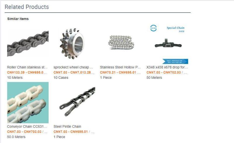 Roller Chains with Straight Side Plates a B Series Short Pitch Conveyor Special Attachments Double Extended Pins Lumber Sharp Top Best Price Conveyor Chains