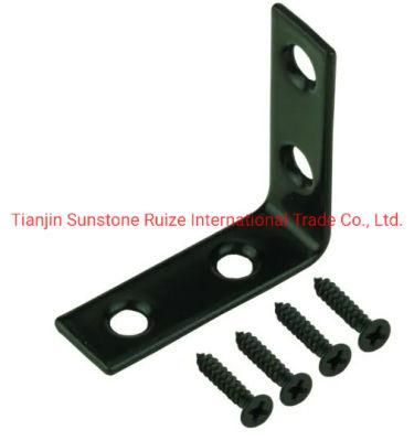 Corner Bracket Stainless Steel Braces Angle Brackets with Screws Black