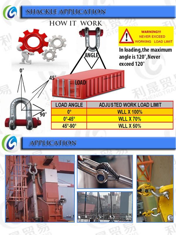 U. S. G210 Alloy Steel Screw Pin Chain Shackles