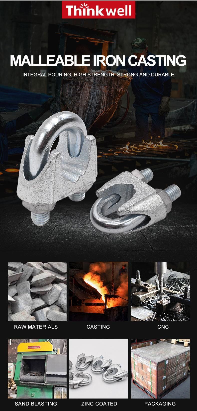 China Made Factory Price Strong Us Type Malleable Wire Rope Clip