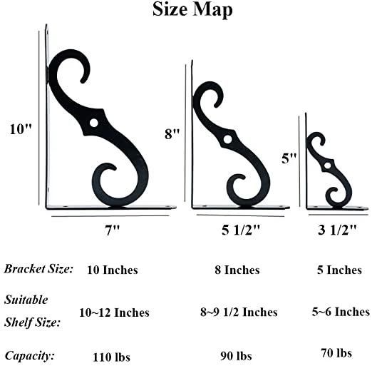 Wall Mounted Floating Decorative Shelf Brackets