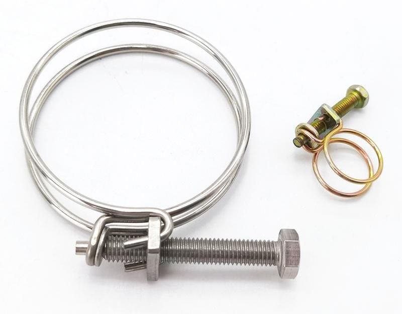 Galvanized Steel/ Nickel-Plated Double Wire Hose Clamps