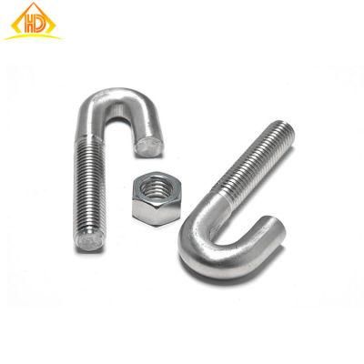 M8 M10 M12 Expansion Anchor Bolt Bending Bolt Galvanzied SUS304 316 Black Oxide J Hook Hang Concrete Footpoint Anchor U L J Bolt