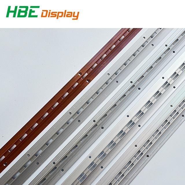 Supermarket Single Double Slot Shelving Strips for Wall Decoration