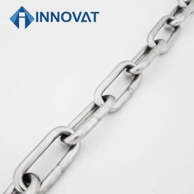 Galvanized Welded DIN5685A Short Steel Link Chain No Burr Round Link Chain