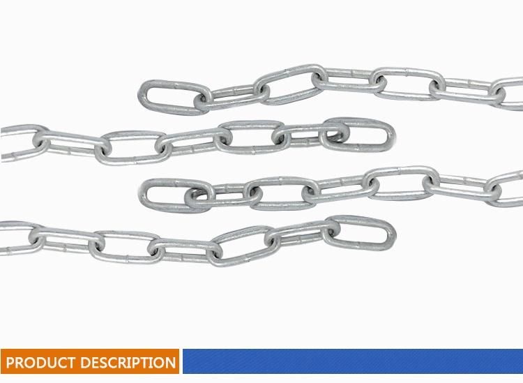 DIN5685c Carbon Steel Galvanized Long Link Chain