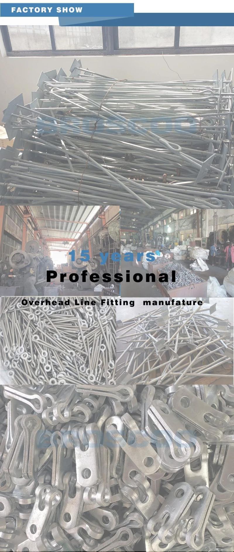 Overhead Line Accessories Electric Power Wire Pole Line Fiber Hydraulic Compression Strain Tension Cable Clamp