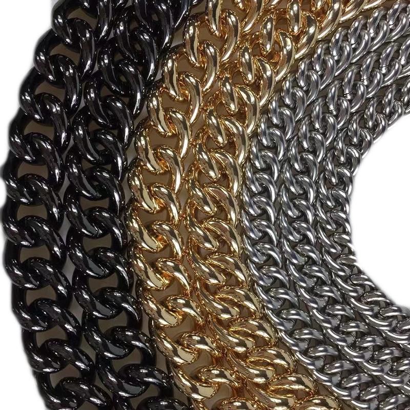Custom Beautiful Decorative Bag Accessories Handbag Parts Purse Handle for Shoulder Luggage Hardware Metal Chains Bag Strap