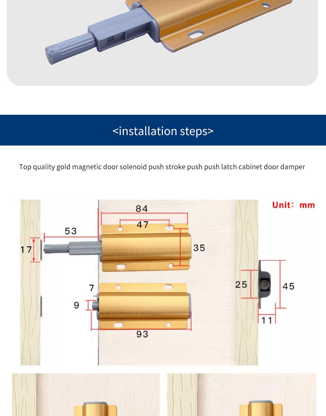 Aircraft Wing Cabinet Door Rebound Device