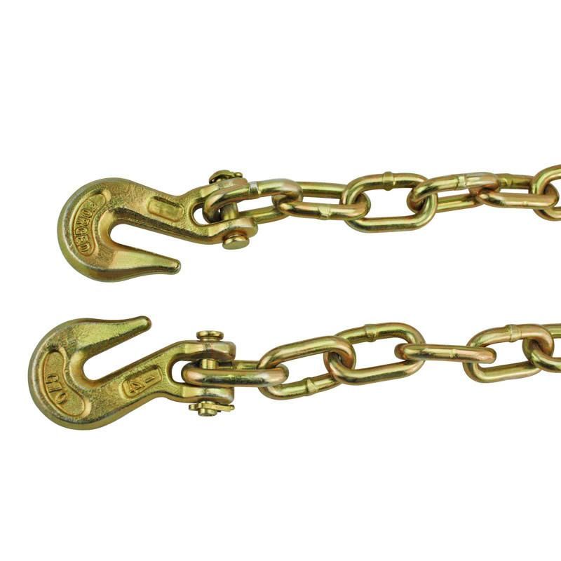 G70 5/16" Tow Binder Chain with 2" D-Ring 10000 Lbs and Grab Hook