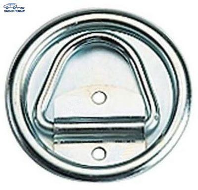 Flush Mount Tie Down D Rings with Anti-Rattle Rubber Grommet