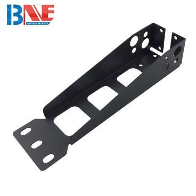 China Manufacturer Custom Stamping Parts Metal Bracket with Black Powder Coated