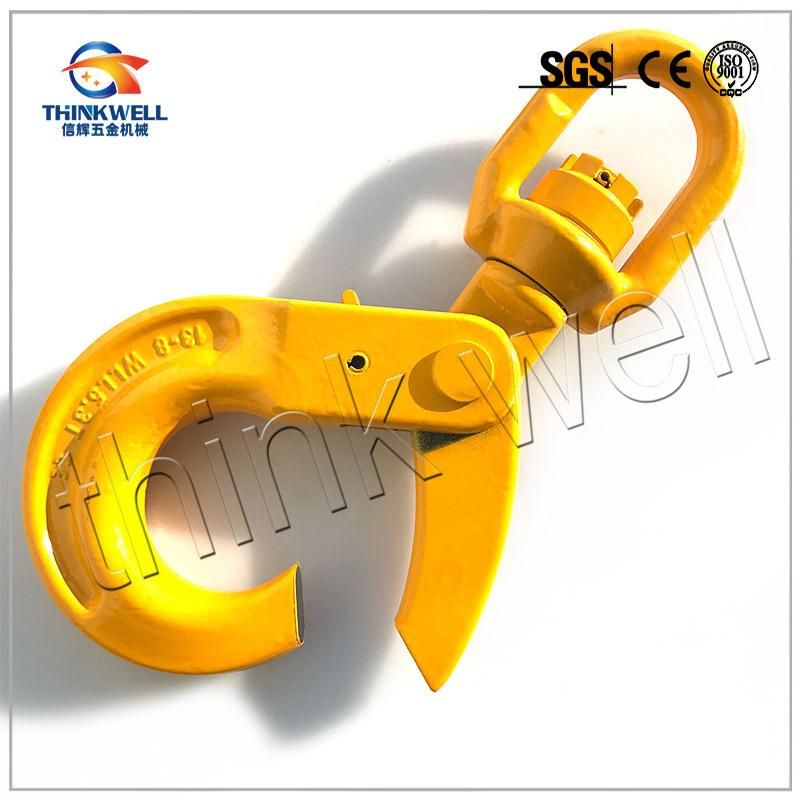 Forged Alloy Steel Self Locking G80 Swivel Safety Hook