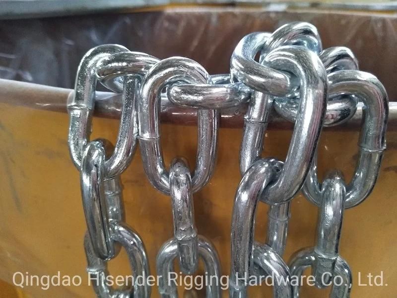E. Galvanized DIN766 Welded Steel Link Chain
