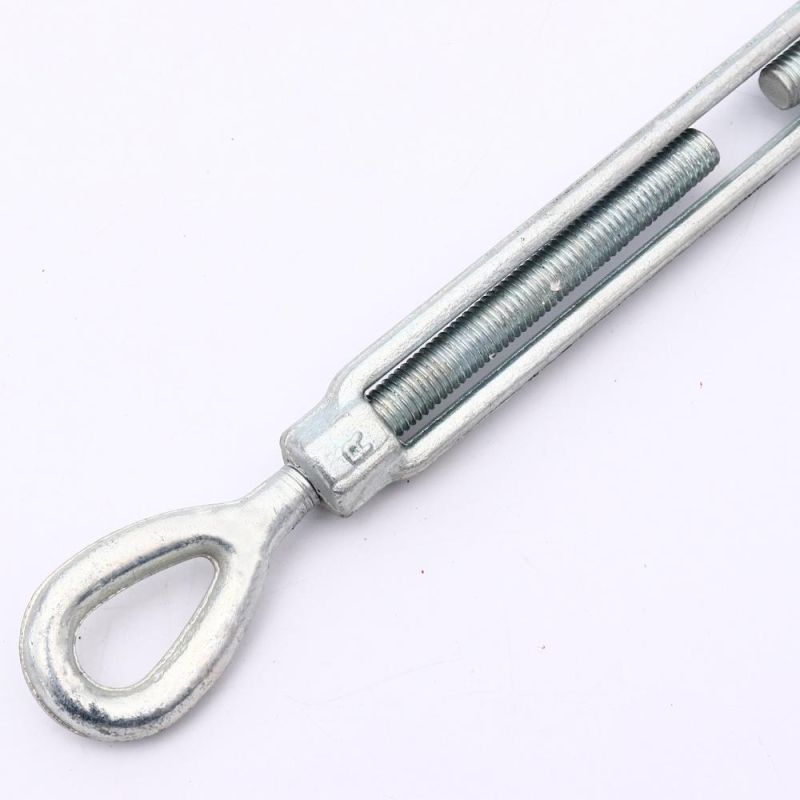 China Factory Cheap Galvanized Zinc Plated Self Color JIS Frame Type Drop Forged Eye and Eye Wire Rope Turnbuckle