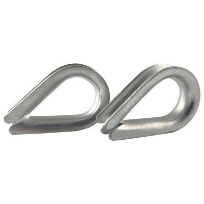 Open Type Alloy Steel DIN6899 Galvanized Rigging Hardware Steel Wire Thimble