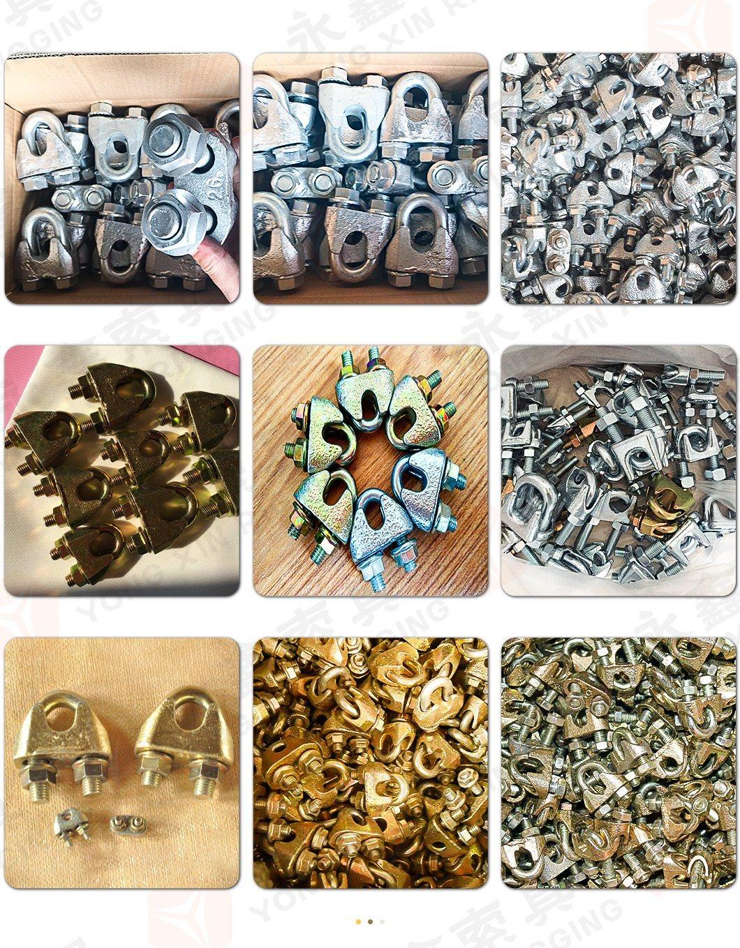 Factory Wholesale DIN 1142 Galvanized Malleable Rigging Hardware Steel Drop Forged Wire Rope Clamp U Bolt Wire Rope Clip