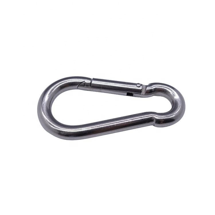 Stainless Steel Spring Snap Hook Carabiner Link Buckle Pack Grade Heavy Duty Quick Link for Camping Fishing Hiking Traveling