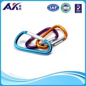 Assorted Colors D Shape Spring Loaded Gate Aluminum Carabiner for Home, RV, Camping, Fishing, Hiking, Traveling and Keychain