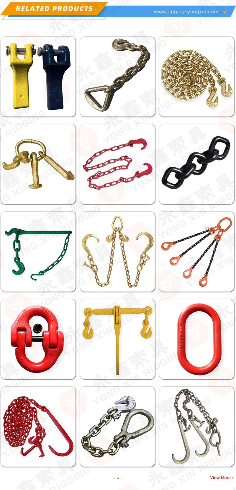 Qingdao Factory G80 Lifting Link Chain Sling with Hook