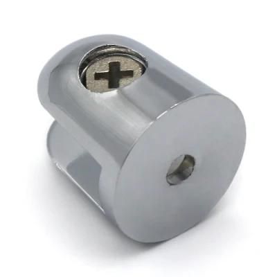 Glass Shelf Holder Round Shape Zinc Alloy Glass Shelf Clips